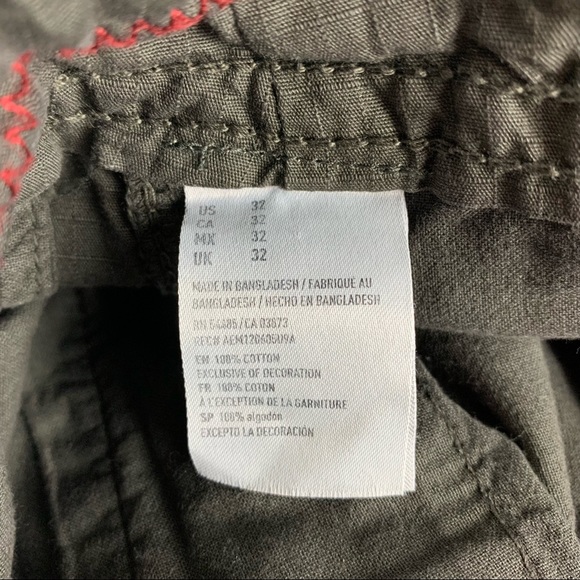 American Eagle Longer Length Cargo Shorts Gray Brown 100% Cotton Men’s Sz 32 NWT - Picture 7 of 16